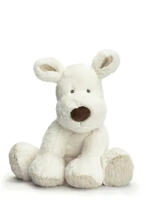 Front. TriAction Toys - Teddykompaniet Teddy Cream Medium Dog Plush | White - White.