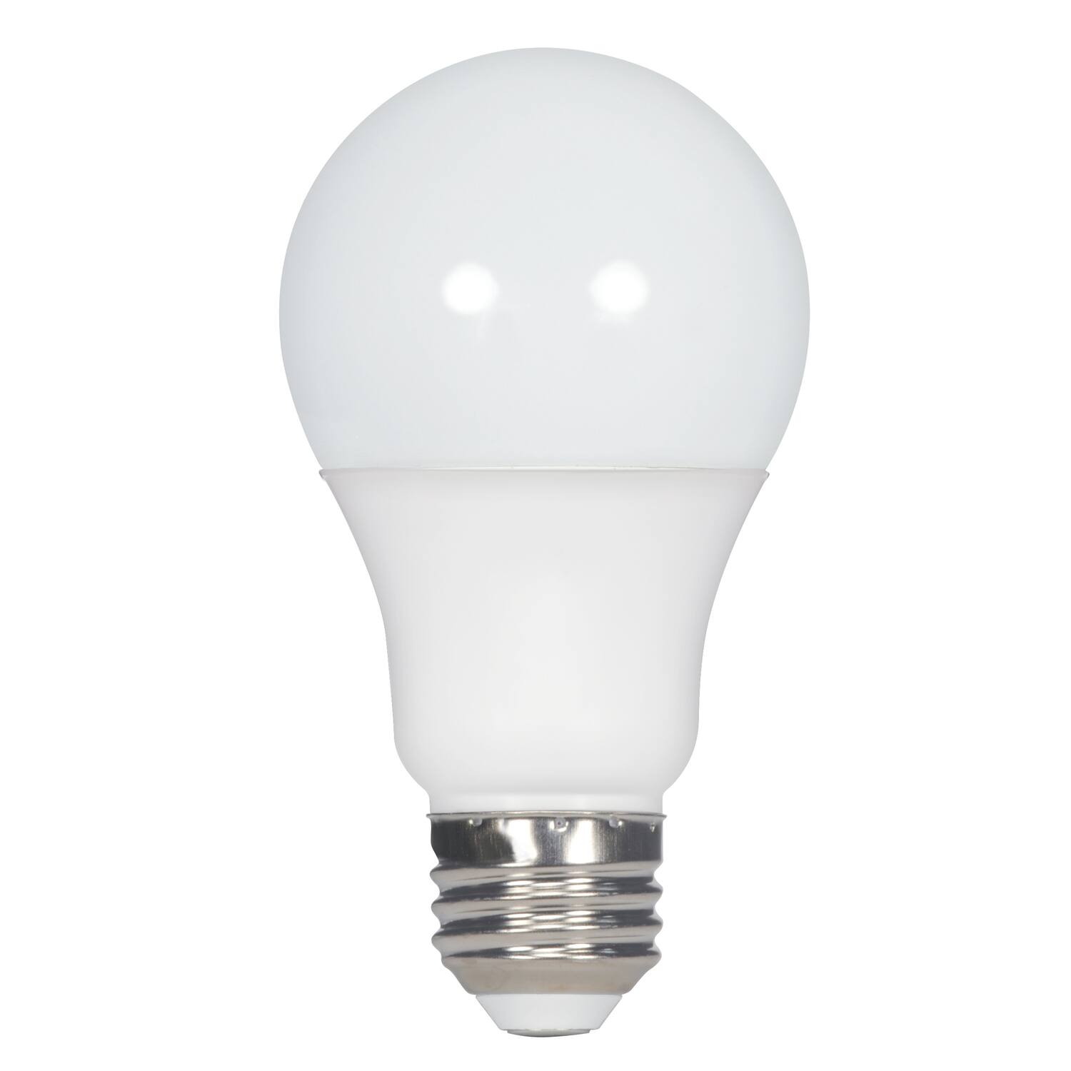 Front. SATCO - Satco A19 E26 (Medium) LED Bulb Warm White 60 Watt Equivalence 1 pk.