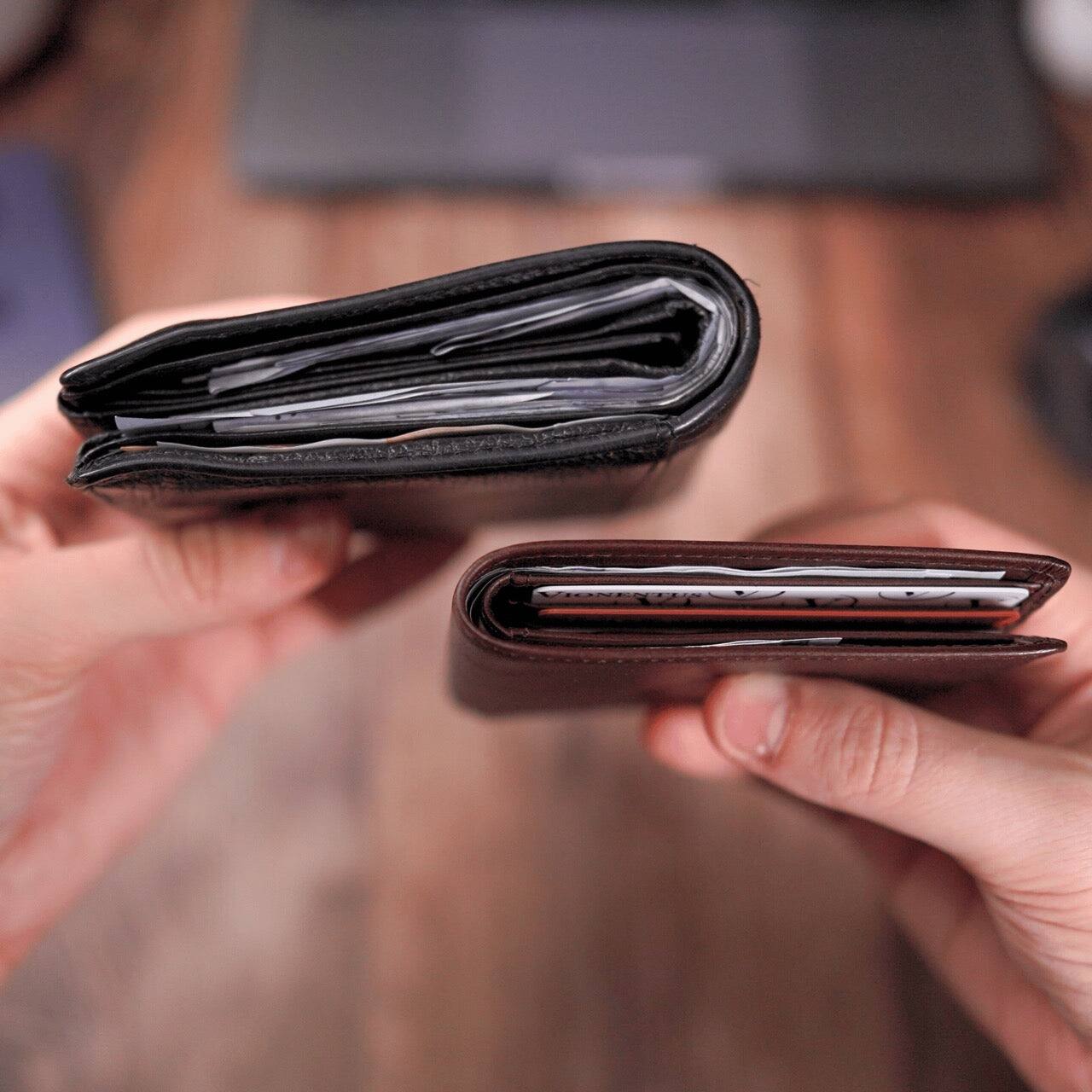 Alt View 8. Vionentus - Supreme Smart VN400 AirTag Wallet - Dark Brown.