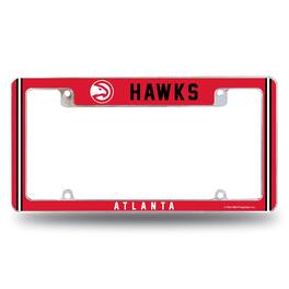 Rico Industries - Atlanta Hawks Chrome Metal License Plate Frame with Full Frame Team Color Graphics - Multi
