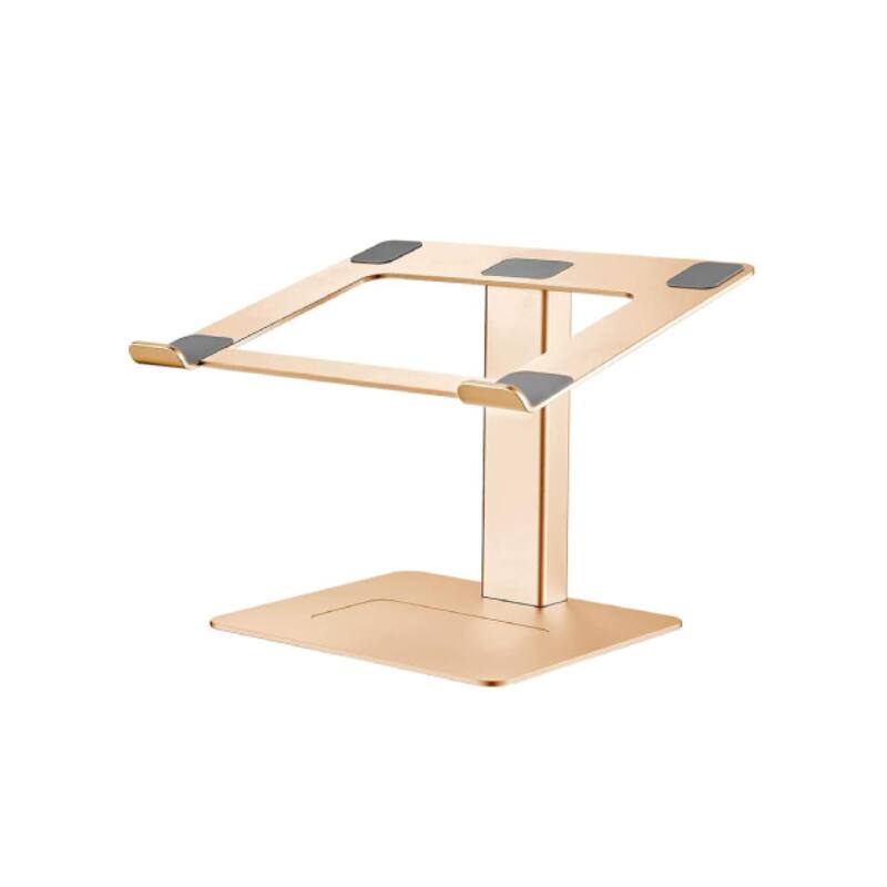 Front. Resource Ludis - Sitting And Standing Laptop Riser Stand - Gold.