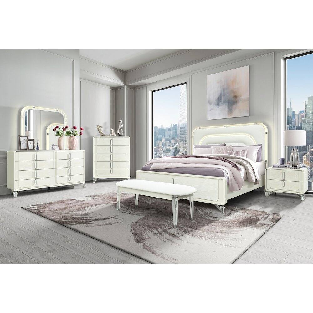 Front. Global Furniture USA - Lyra Beige Bedroom Accessory - Beige.