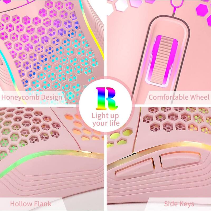 - Honeycomb Design
- Comfortable Wheel
- Hollow Flank
- Side Keys
- Light up your life