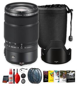 Fujifilm - GF 45-100mm f4 Medium Format Zoom Lens OIS WR Bundle - Black