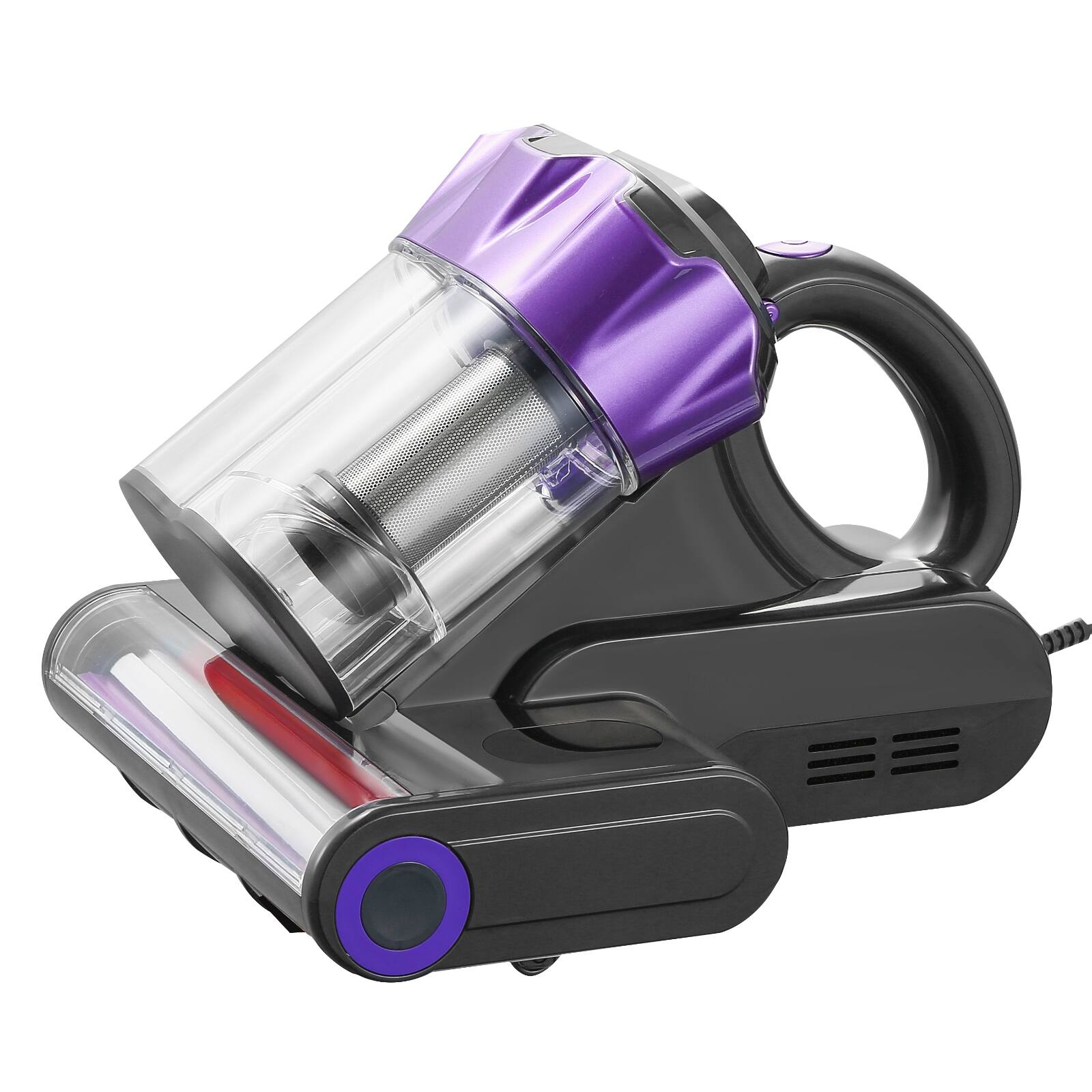 Alt View 5. VEVOR - Mattress Vacuum Cleaner, 550W Bed Vacuum Cleaner with 18Kpa Powerful Suction and Dual Dust Bin, HEPA Filter & Heating - Grey;Purple.