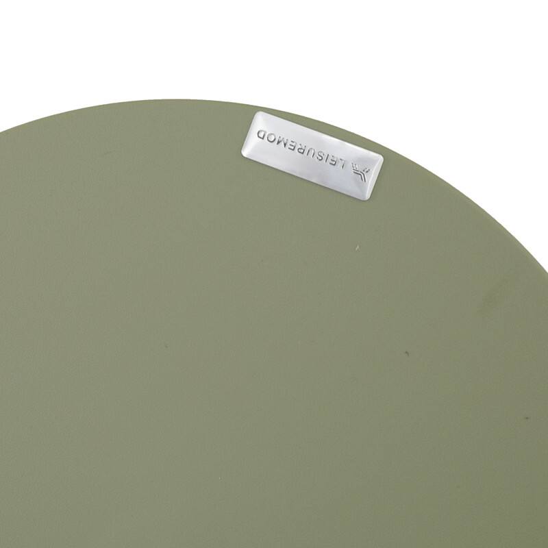 Alt View 10. LeisureMod - Boyd Modern Round Hourglass Accent Side Table, Drum Storage Table with Ribbed Base for Indoor/Outdoor - Olive Green.