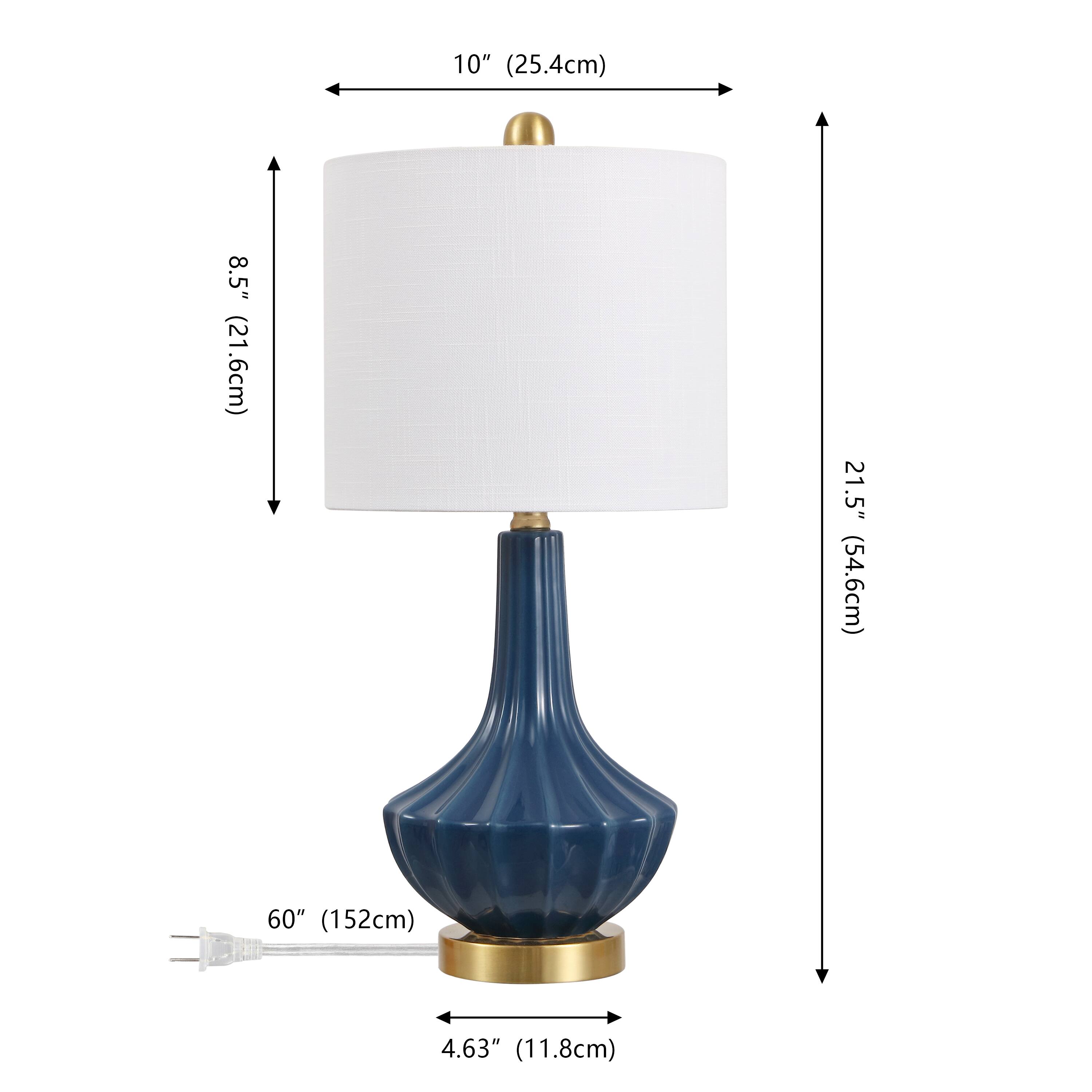 10" (25.4cm)  
8.5" (21.6cm)  
21.5" (54.6cm)  
60" (152cm)  
4.63" (11.8cm)