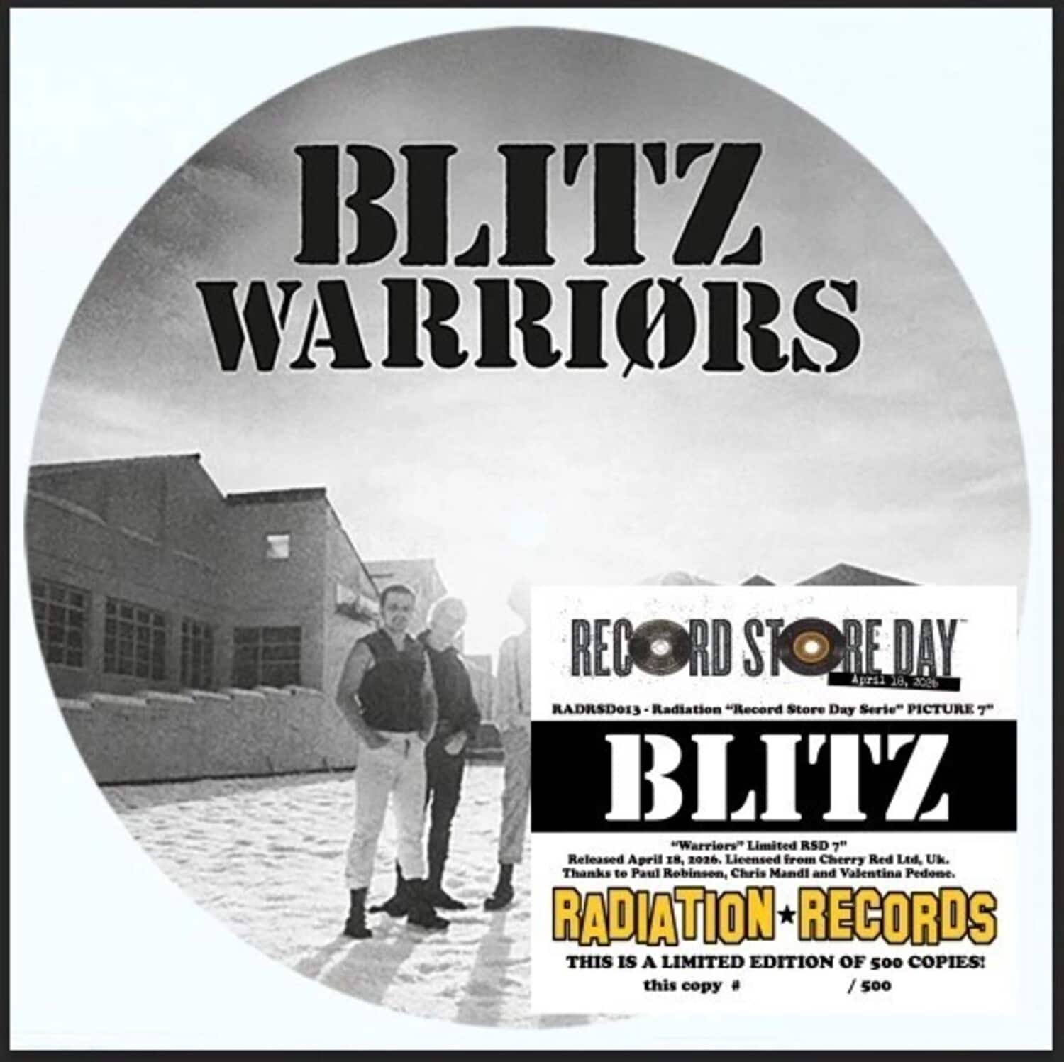Blitz - Warriors - Limited Picture Disc Vinyl   - 7-INCH SINGLE [7 inch Vinyl Disc] price history on PriceWatchPro