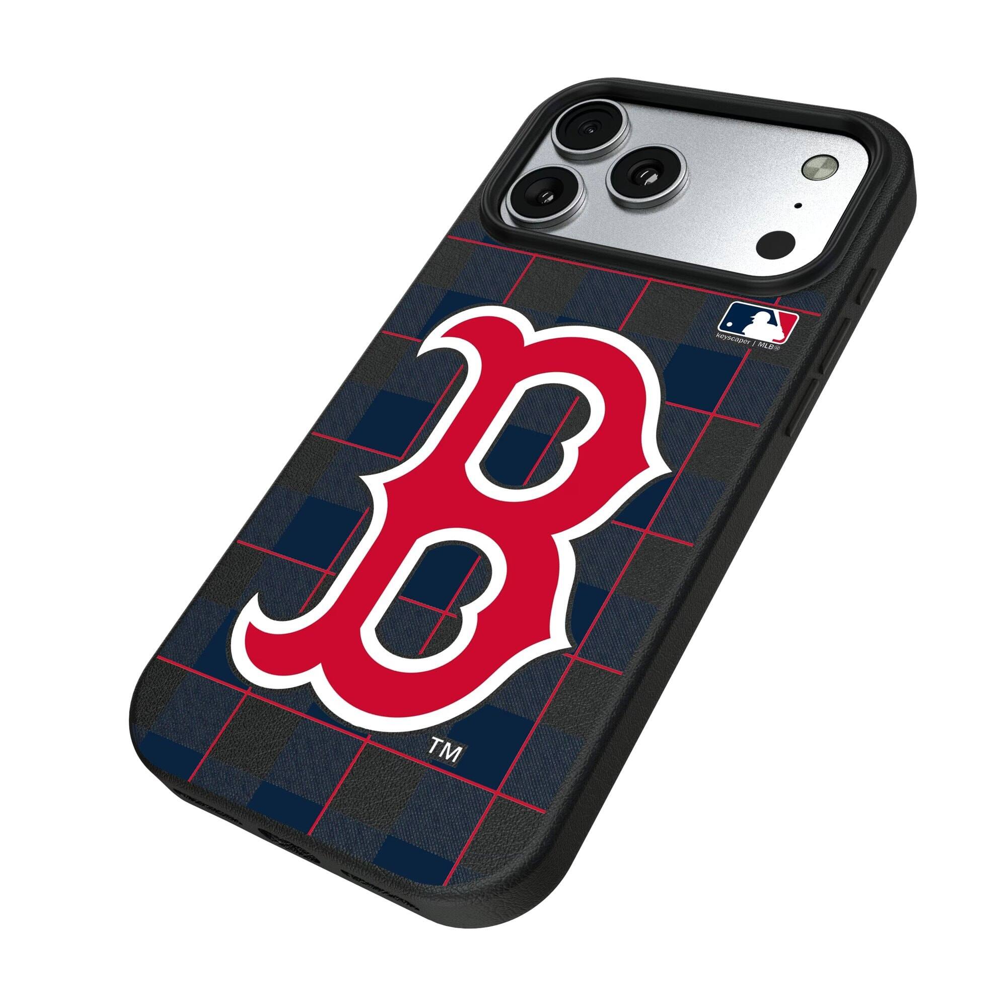 Alt View 1. Keyscaper - Plaid Magnetic Bump iPhone Case - 15 - Black.