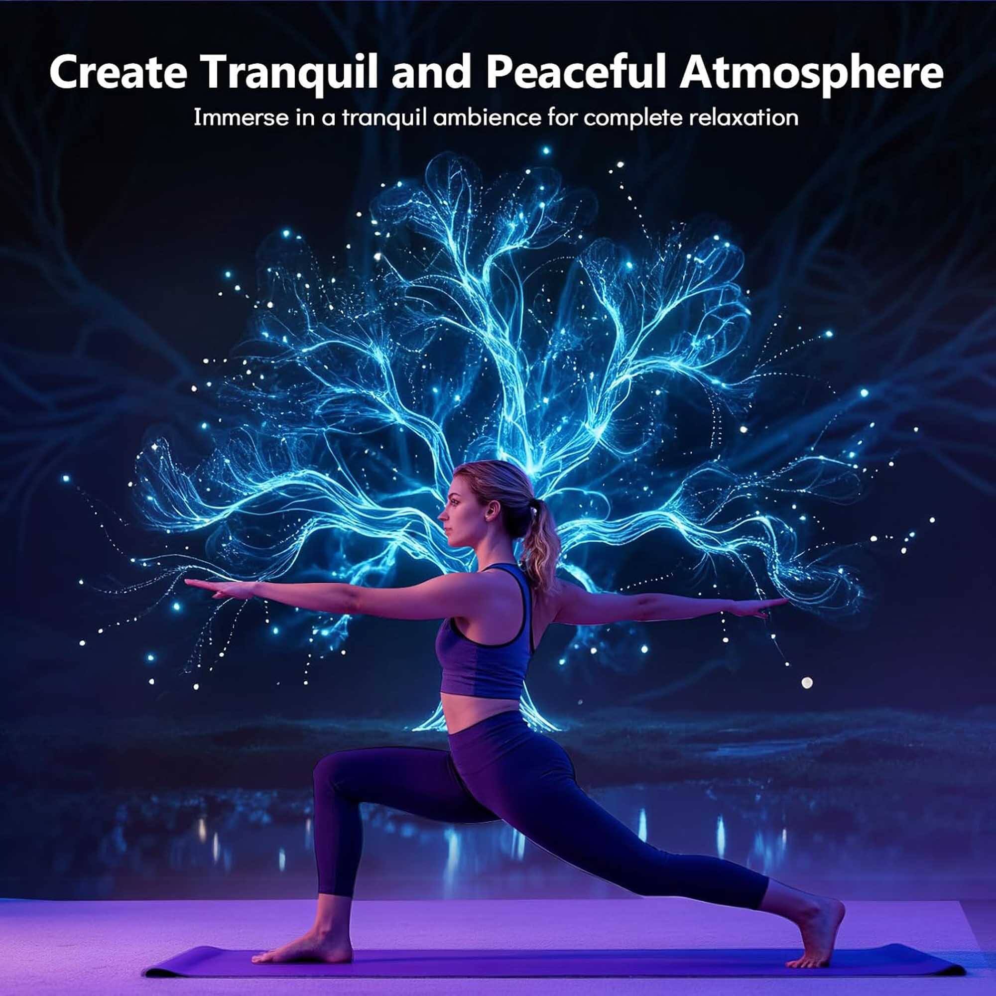 Create Tranquil and Peaceful Atmosphere  
Immerse in a tranquil ambience for complete relaxation