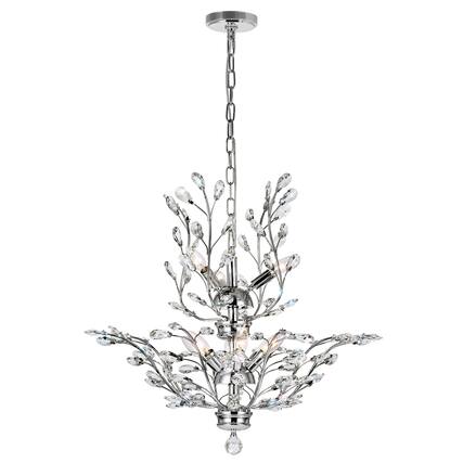 Front. CWI Lighting - Ivy 9 Light Chandelier With Chrome Finish - Chrome.