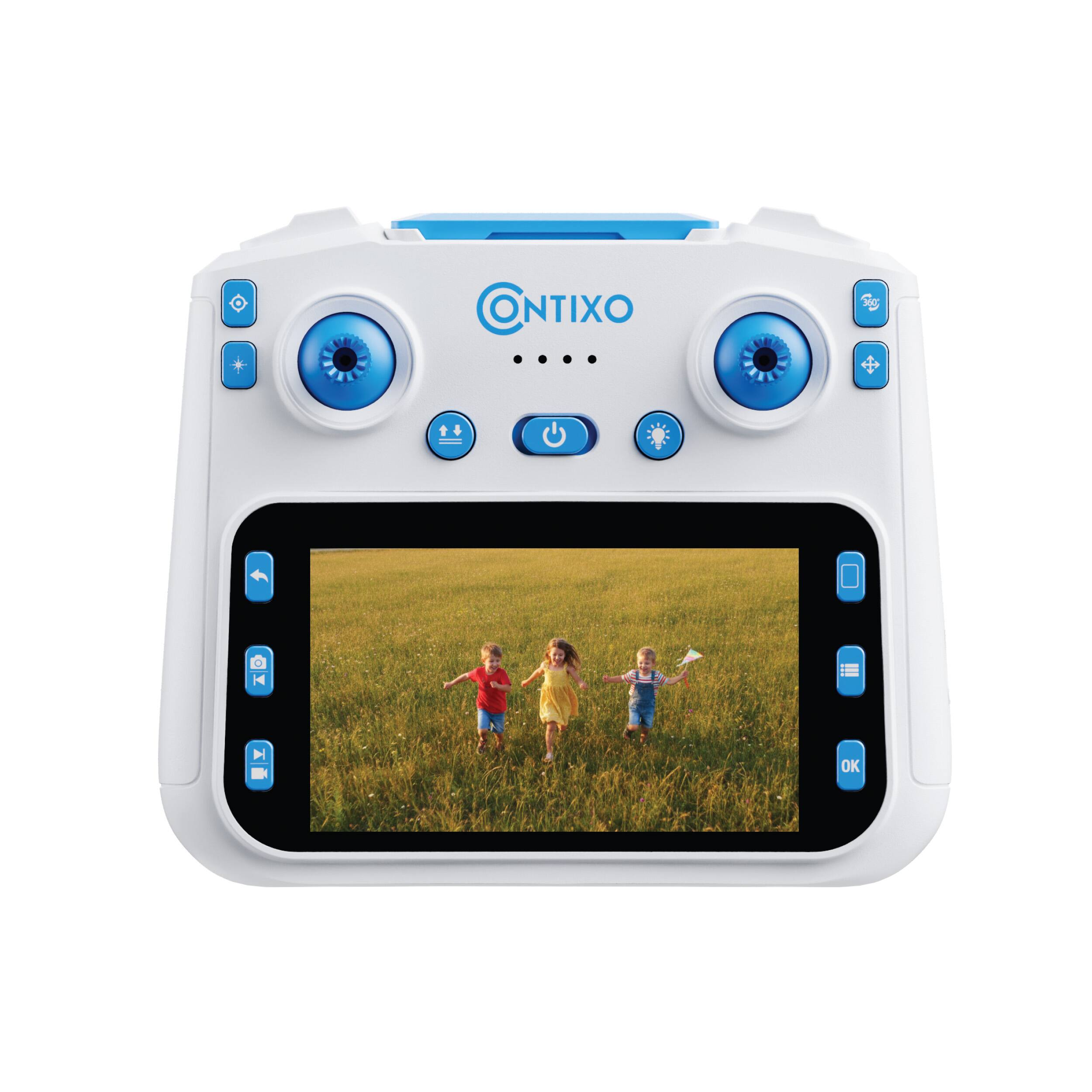 Alt View 2. Contixo - F27 Halo Foldable Drone with 4.3" Screen Remote, 720P Dual Camera, LED, Hover, Stunts, 350 ft Range.