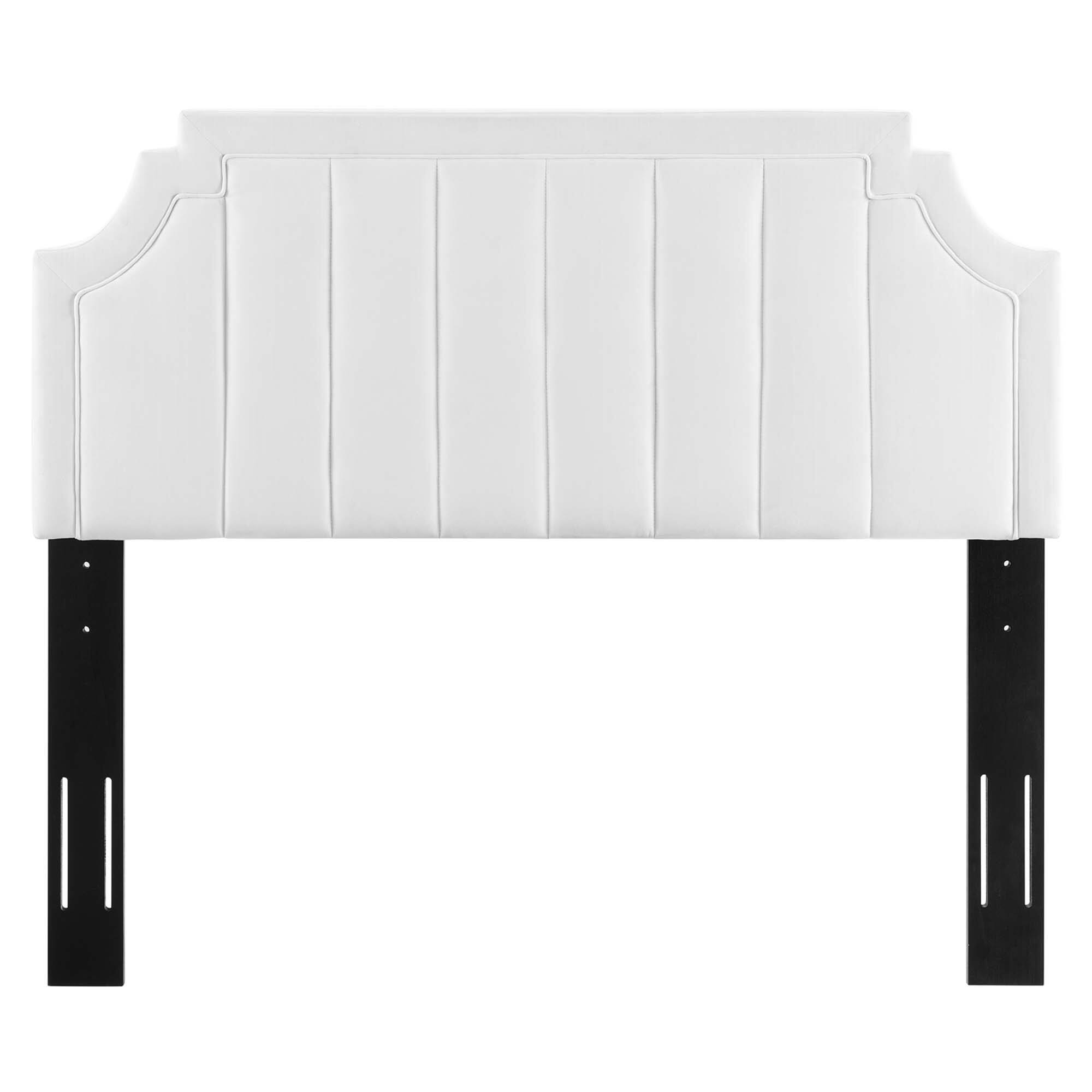 Back. Modway - Alyona Channel Tufted Performance Velvet King/California King Headboard by Modway - White.
