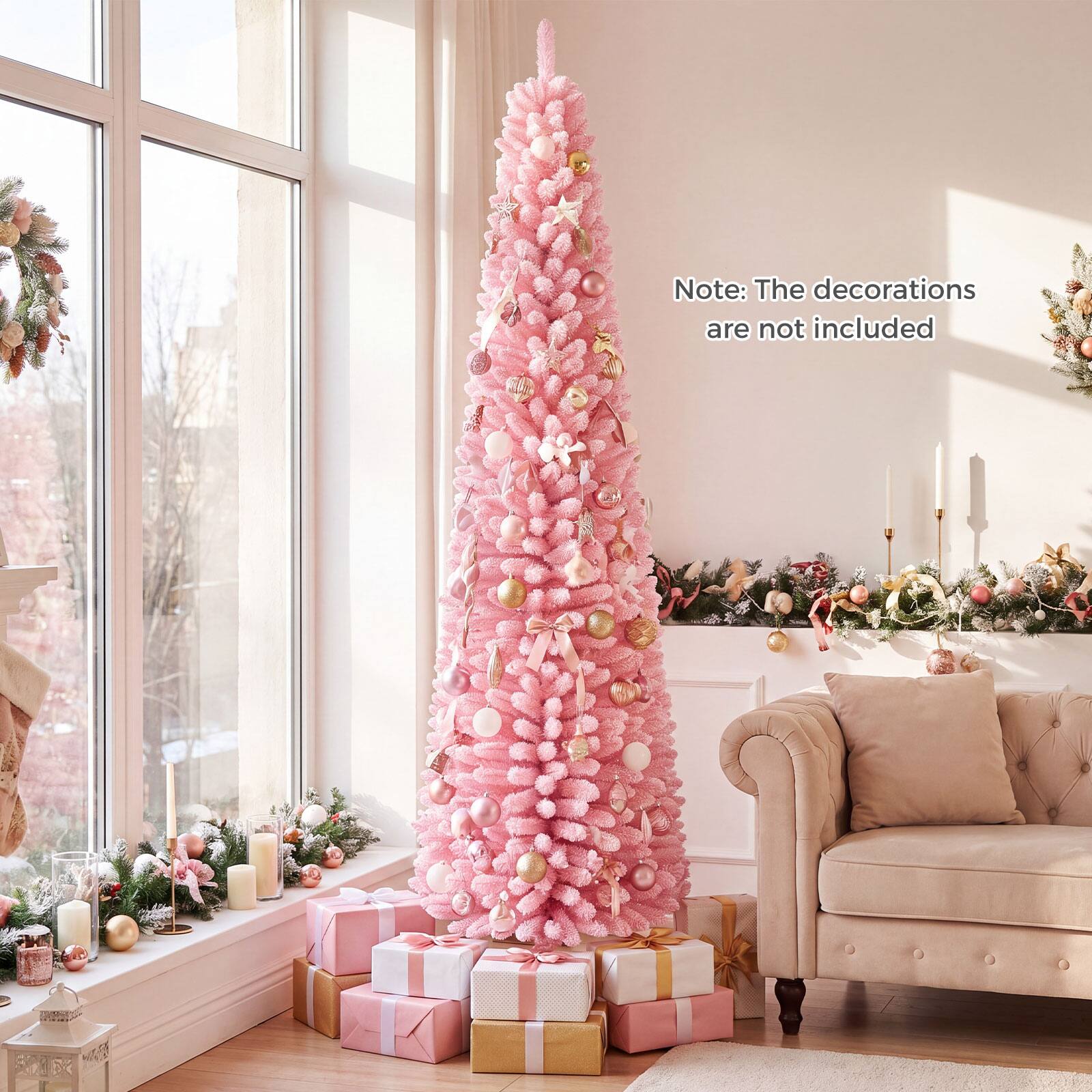 Note: The decorations are not included
