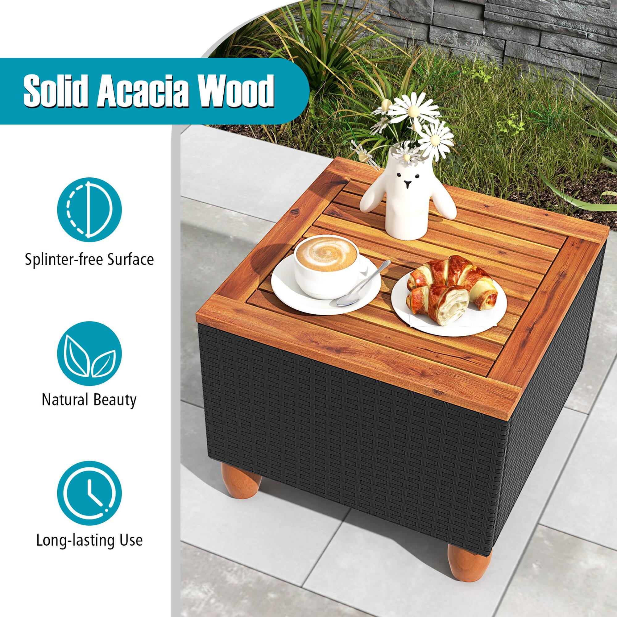 Solid Acacia Wood, Splinter-free Surface, Natural Beauty, Long-lasting Use