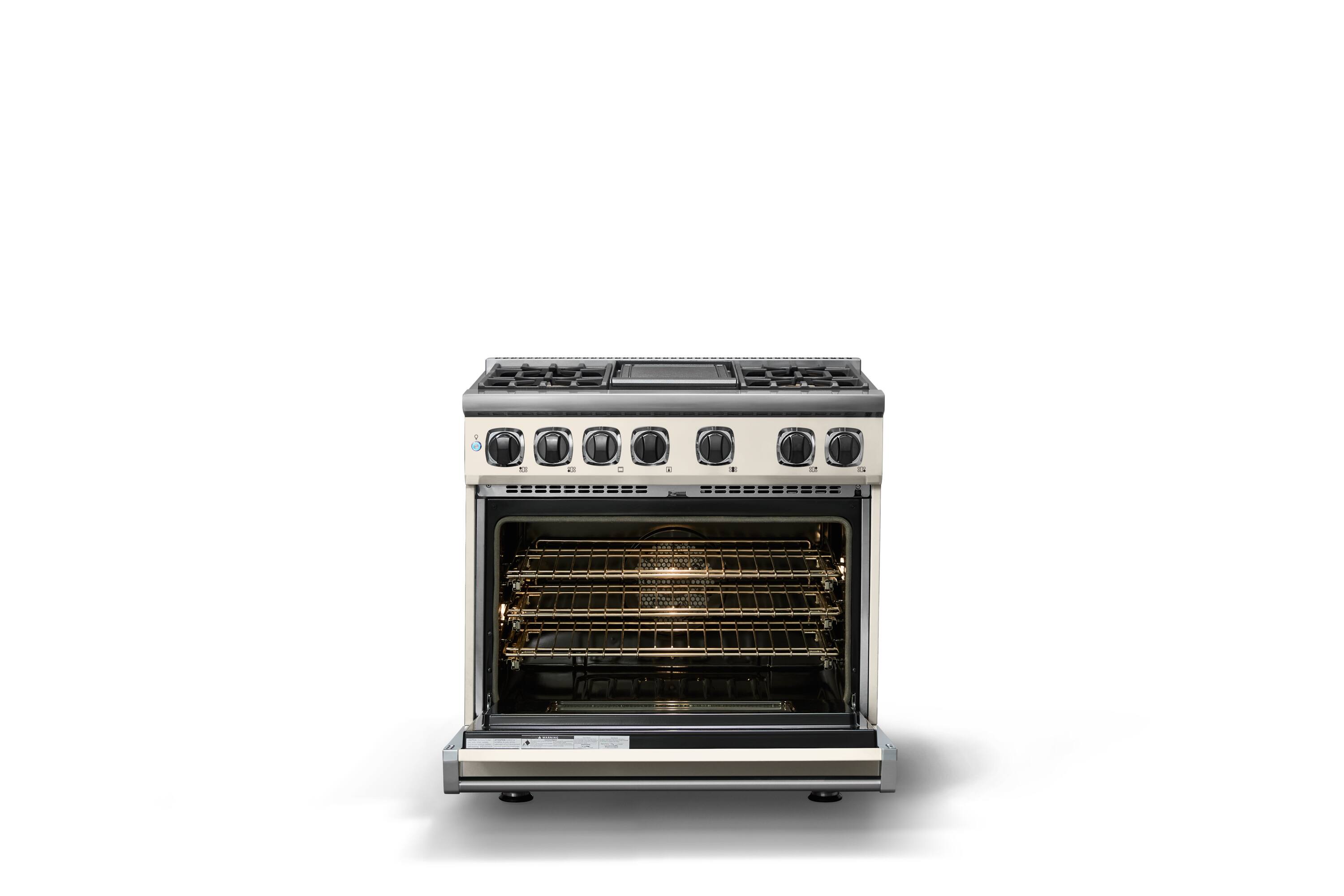 Alt View 2. Viking - 36"W. 5.6 Cu. Ft. 7S Self-Clean LP Dual Fuel Range-Pure White - Pure White.