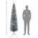 Alt View 2. Homcom - Artificial Pencil Christmas Tree, Slim Xmas Tree with 499 Realistic Branch Tips and Plastic Stand - silver.
