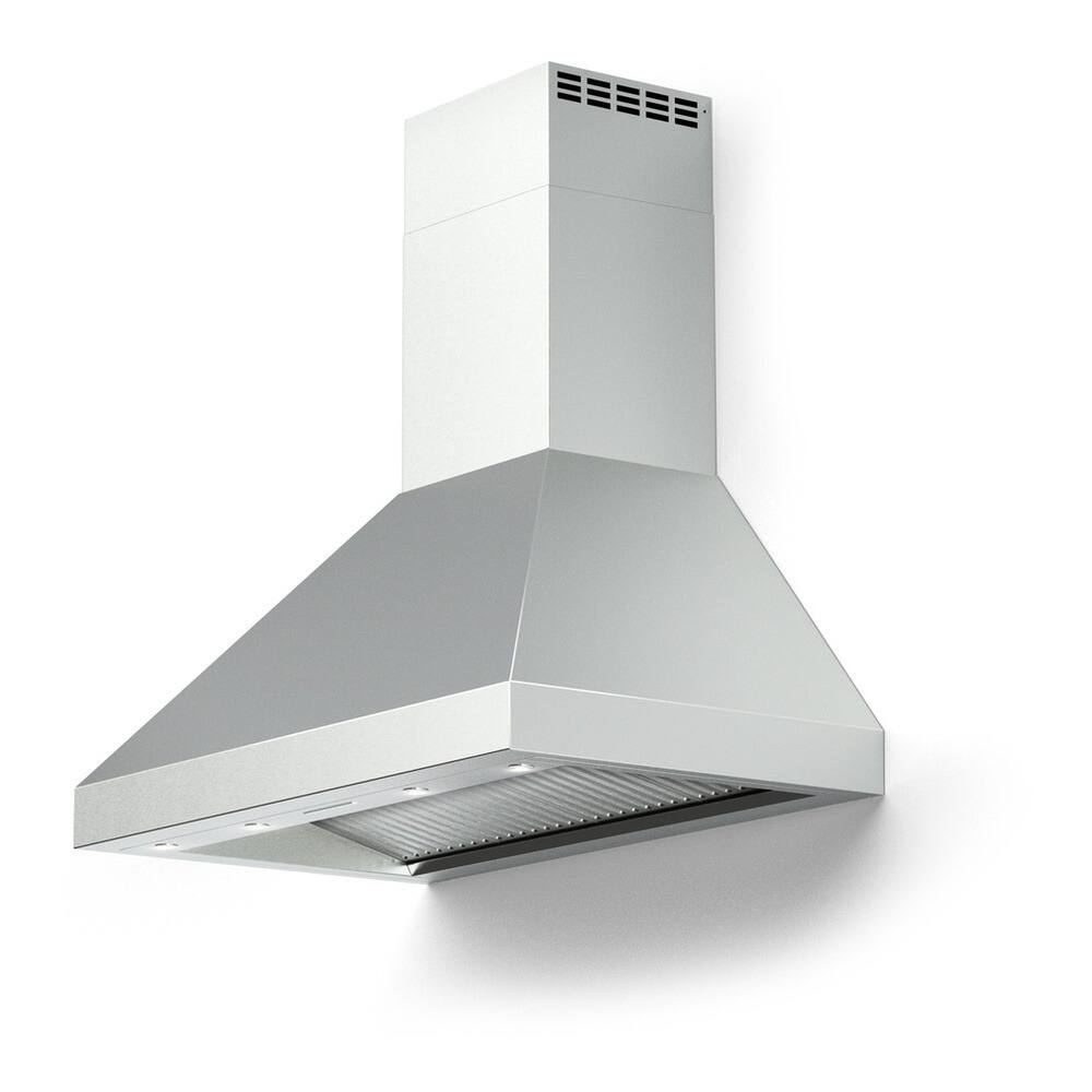 Alt View 2. Verona - Verona 36 inch Designer Chimney Wall Hood with 600 CFM (Stainless Steel) - Stainless Steel.