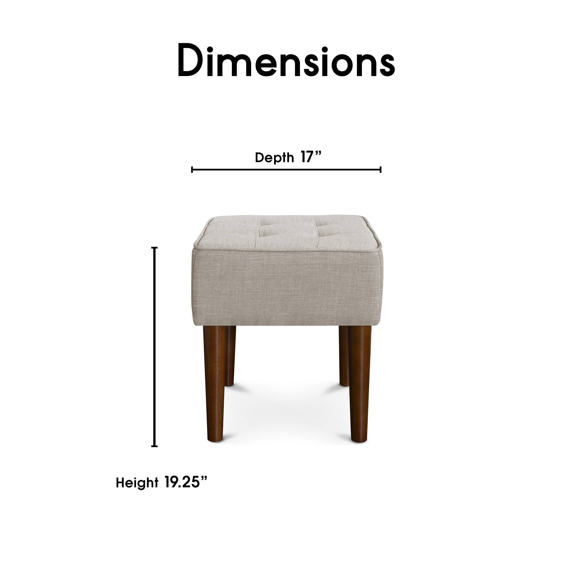 Dimensions  
Depth 17"  
Height 19.25"