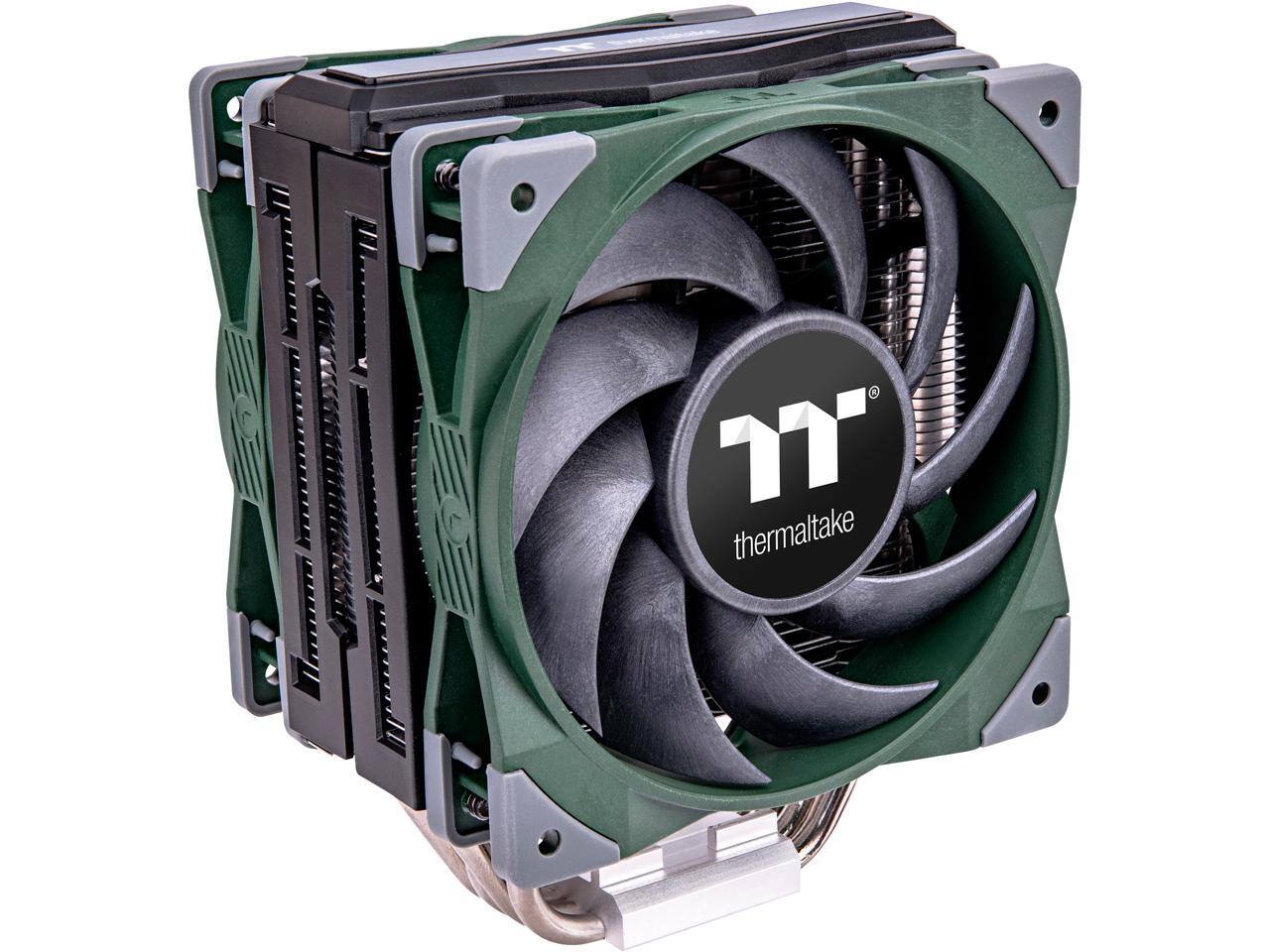 Front. Thermaltake - Thermaltake TOUGHAIR 510 180W TDP Green CPU Cooler, Dual 120mm 2000RPM PWM Fans, Copper Heat Pipes CL-P075-AL12RG-A - Racing Green.