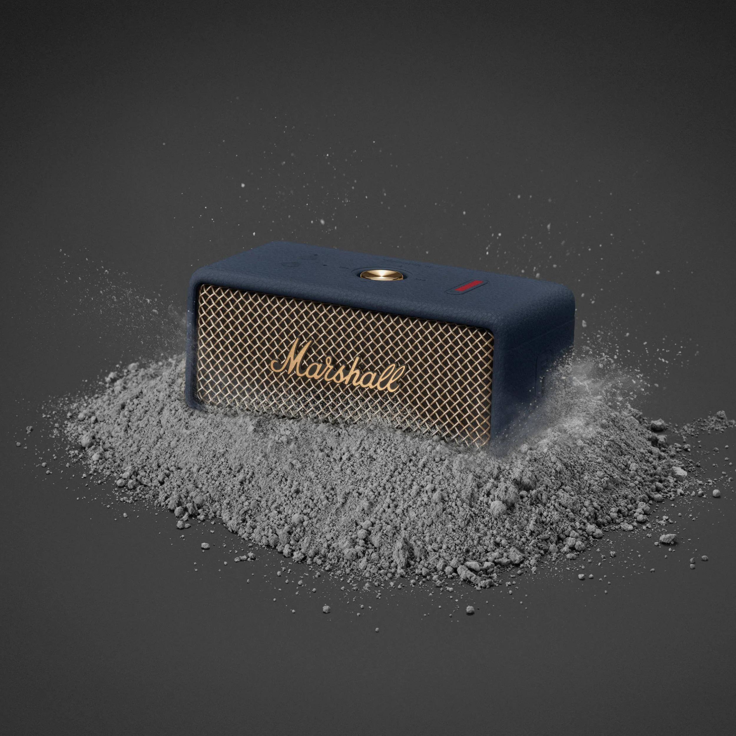 Alt View 7. Marshall - Emberton III Portable Bluetooth Speaker with Rugged Waterproof / Dust-proof Wireless Design - Midnight Blue.