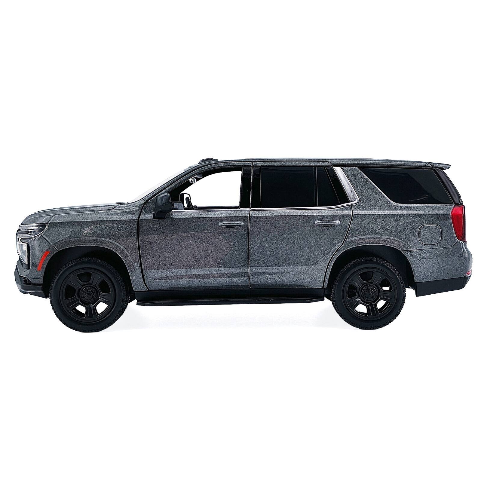 Alt View 2. Motormax - 2025 Chevrolet Tahoe PPV Dark Gray Metallic "Custom Builder's Kit" 1/24 Diecast Model Car by Motormax.
