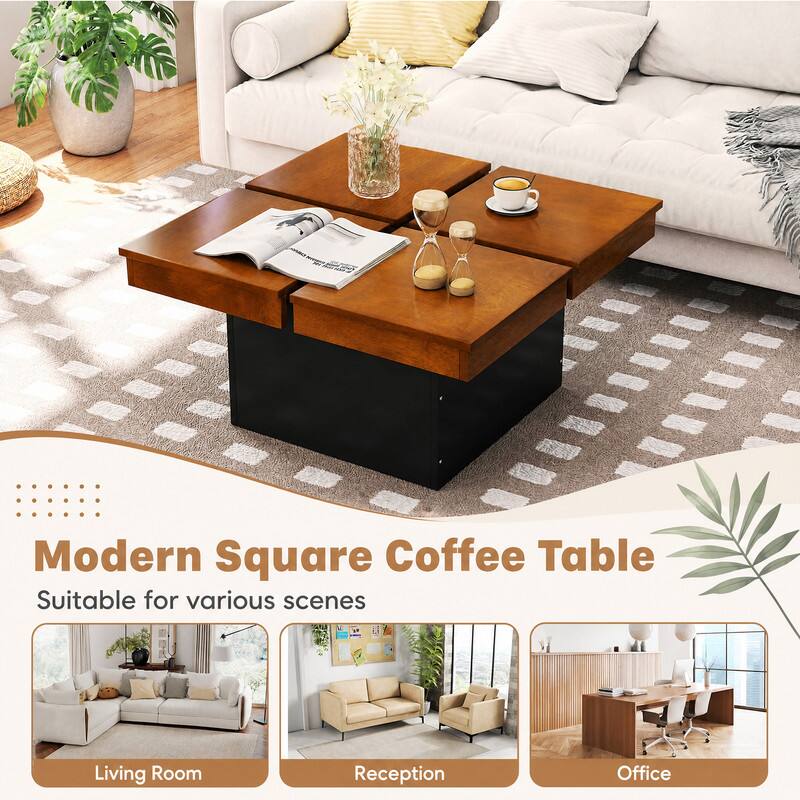 Modern Square Coffee Table  
Suitable for various scenes  
Living Room  
Reception  
Office