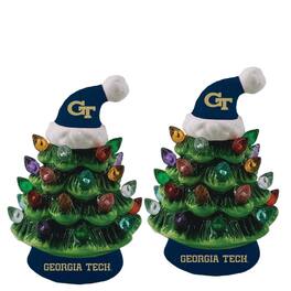 Evergreen Enterprises - Georgia Tech Yellow Jackets 2-Pack 4" Ceramic LED Christmas Tree Set - Multicolor