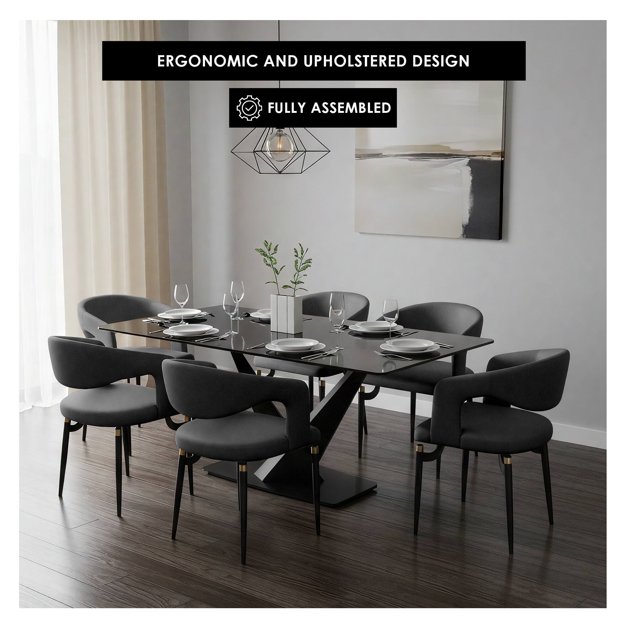 ERGONOMIC AND UPHOLSTERED DESIGN  
FULLY ASSEMBLED