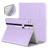 Front. DTTO - for iPad 9.7 Inch 5th/6th Gen 2018/2017 Case with Apple Pencil Holder, Premium Leather Folio Stand Cover Case - Lavender.