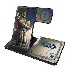 Keyscaper - Star Wars: The Mandalorian Portrait 3 in 1 Charging Station - Din Djarin