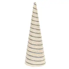 BreeBe - *Diamond Wrapped Jute Cone Tree 14" - Ivory