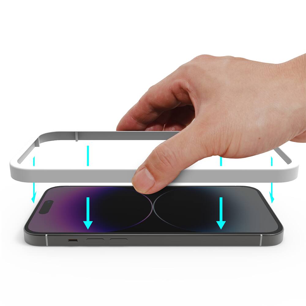 Angle. Vena - For Apple iPhone 14 Pro Screen Protector Privacy, 2.5D 0.3mm Privacy Tempered Glass Screen Protector - Clear.