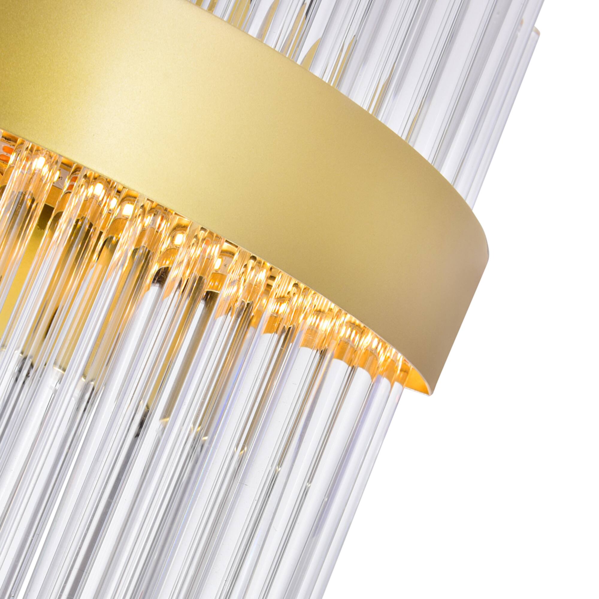 Alt View 2. CWI Lighting - Genevieve LED Wall Sconce With Medallion Gold Finish - Medallion Gold.