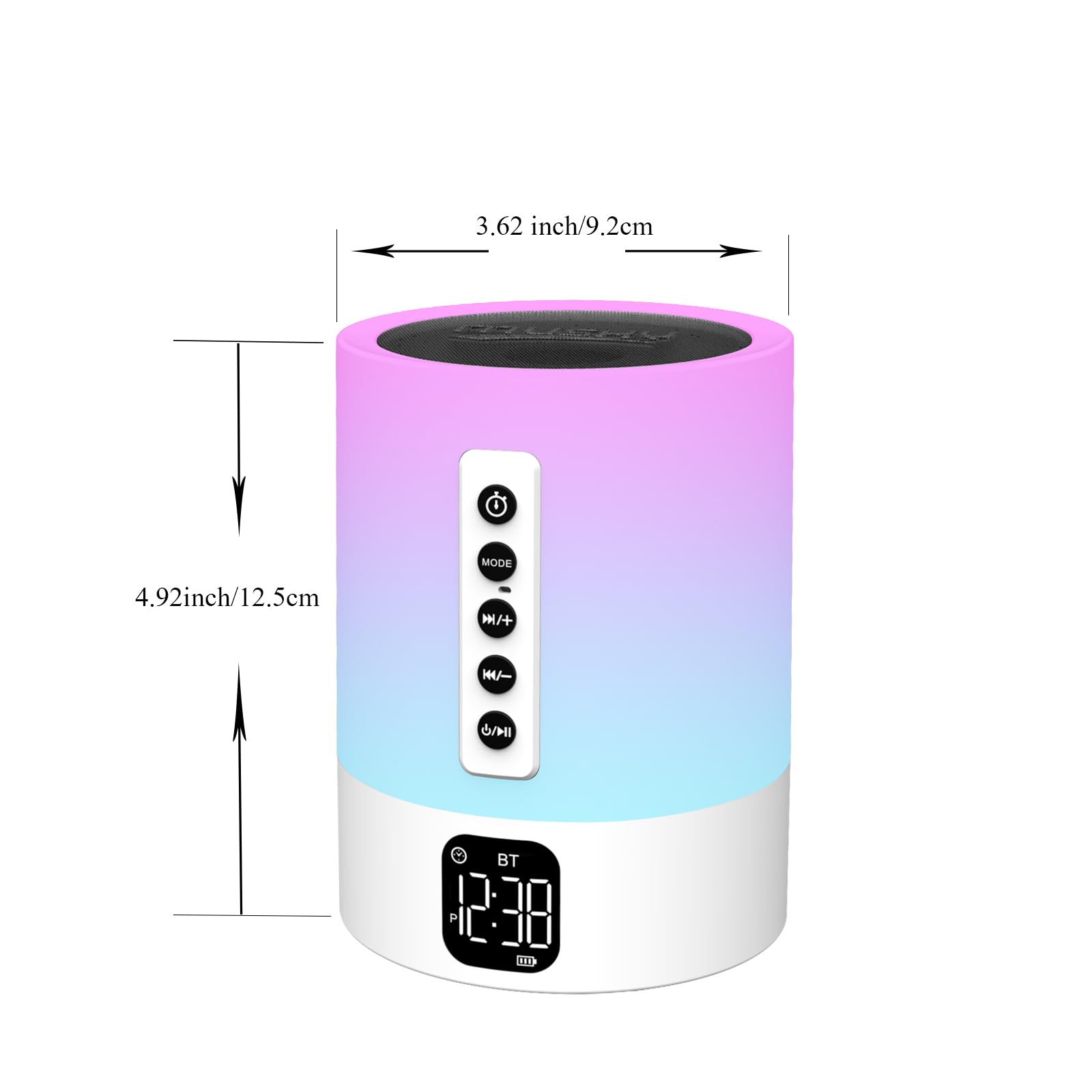 3.62 inch/9.2cm  
4.92 inch/12.5cm  
MODE  
BT  
P 10:J0 EI