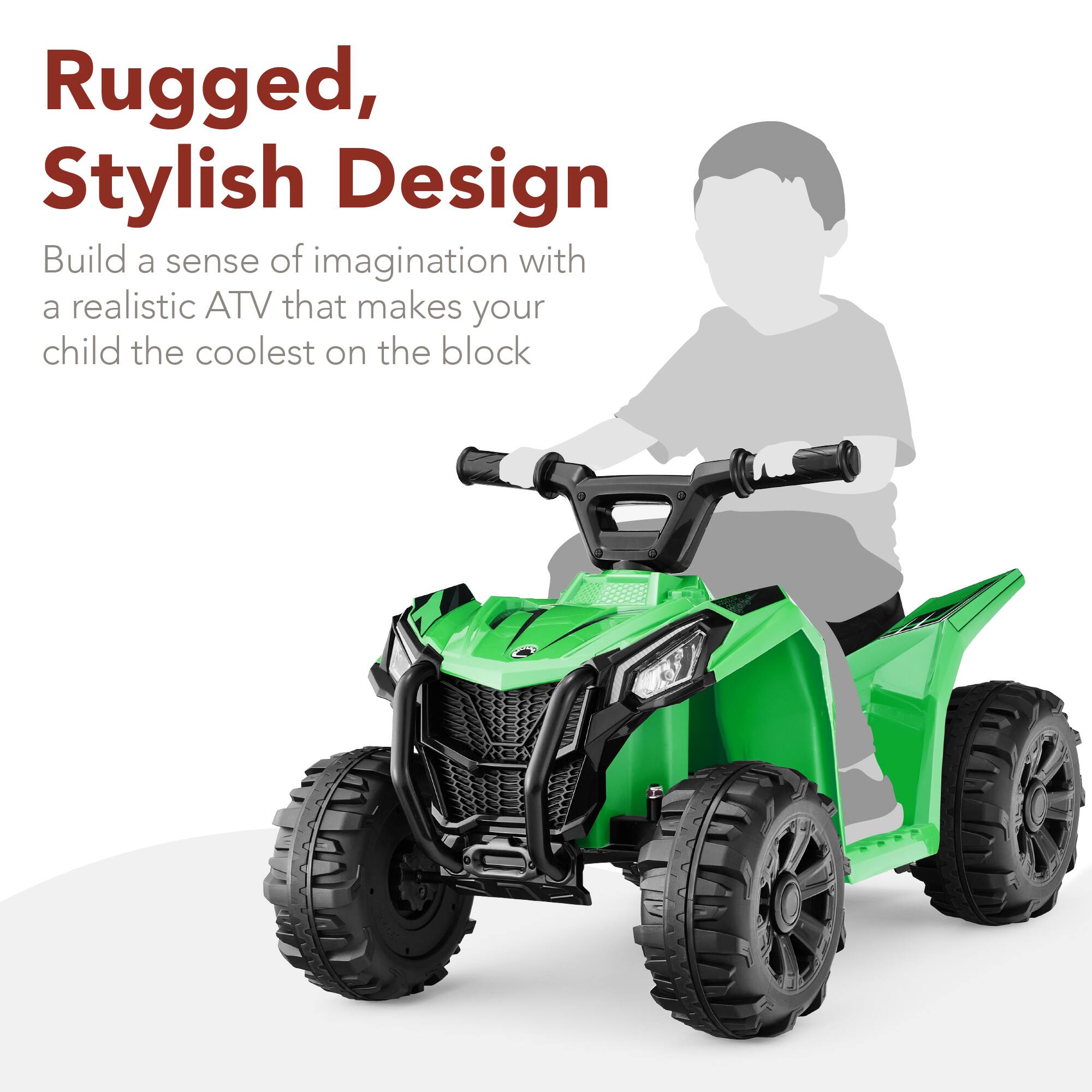 Rugged, Stylish Design

Build a sense of imagination with a realistic ATV that makes your child the coolest on the block.