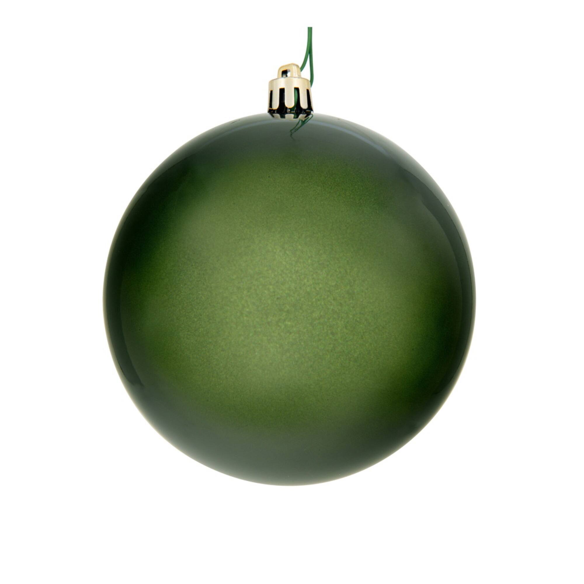 Front. Vickerman - 3" Juniper Candy Ball UV Drilled 12 per Bag - Juniper Green.