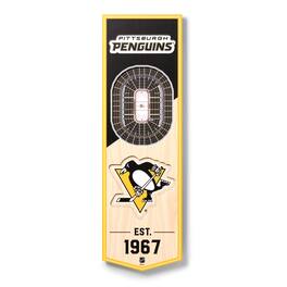 YouTheFan - Pittsburgh Penguins 6'' x 19'' 3D StadiumView Banner - Multicolor