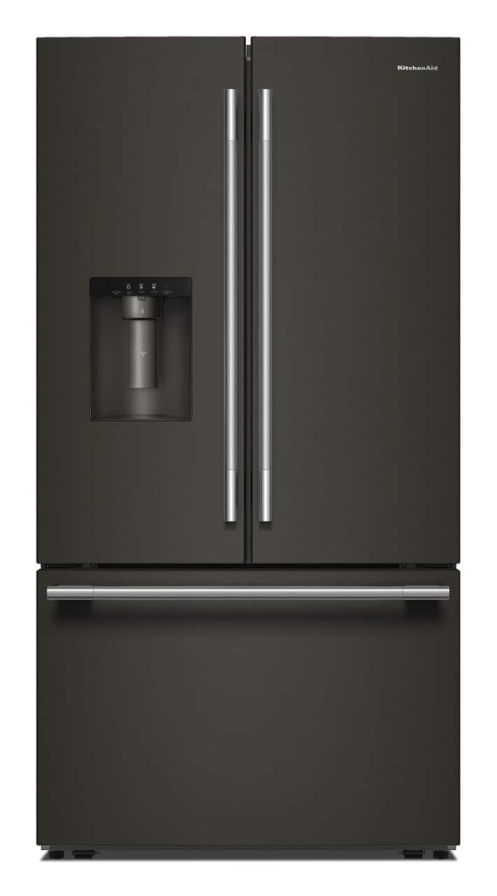 Alt View 13. KitchenAid - 30 Cu. Ft. French Door Refrigerator with Exterior Water and Ice - Black Ore.
