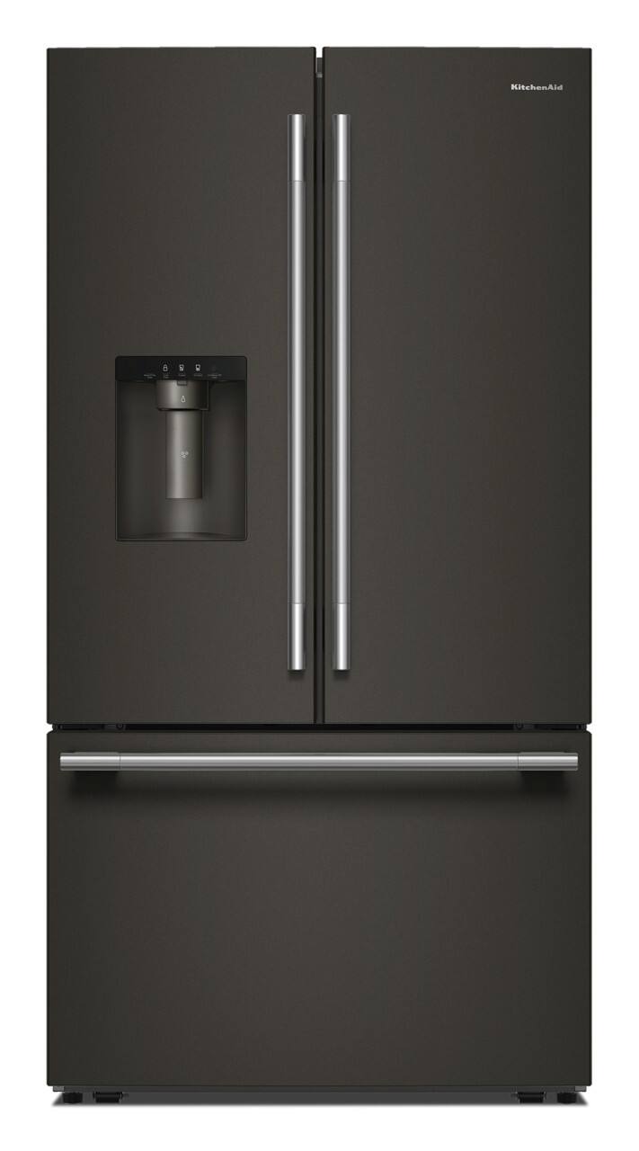 Alt View 13. KitchenAid - 30 Cu. Ft. French Door Refrigerator with Exterior Water and Ice - Black Ore.