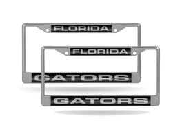 Rico Industries - University of Florida Gators Chrome Metal (Set of 2) Laser Cut License Plate Frames - Multi