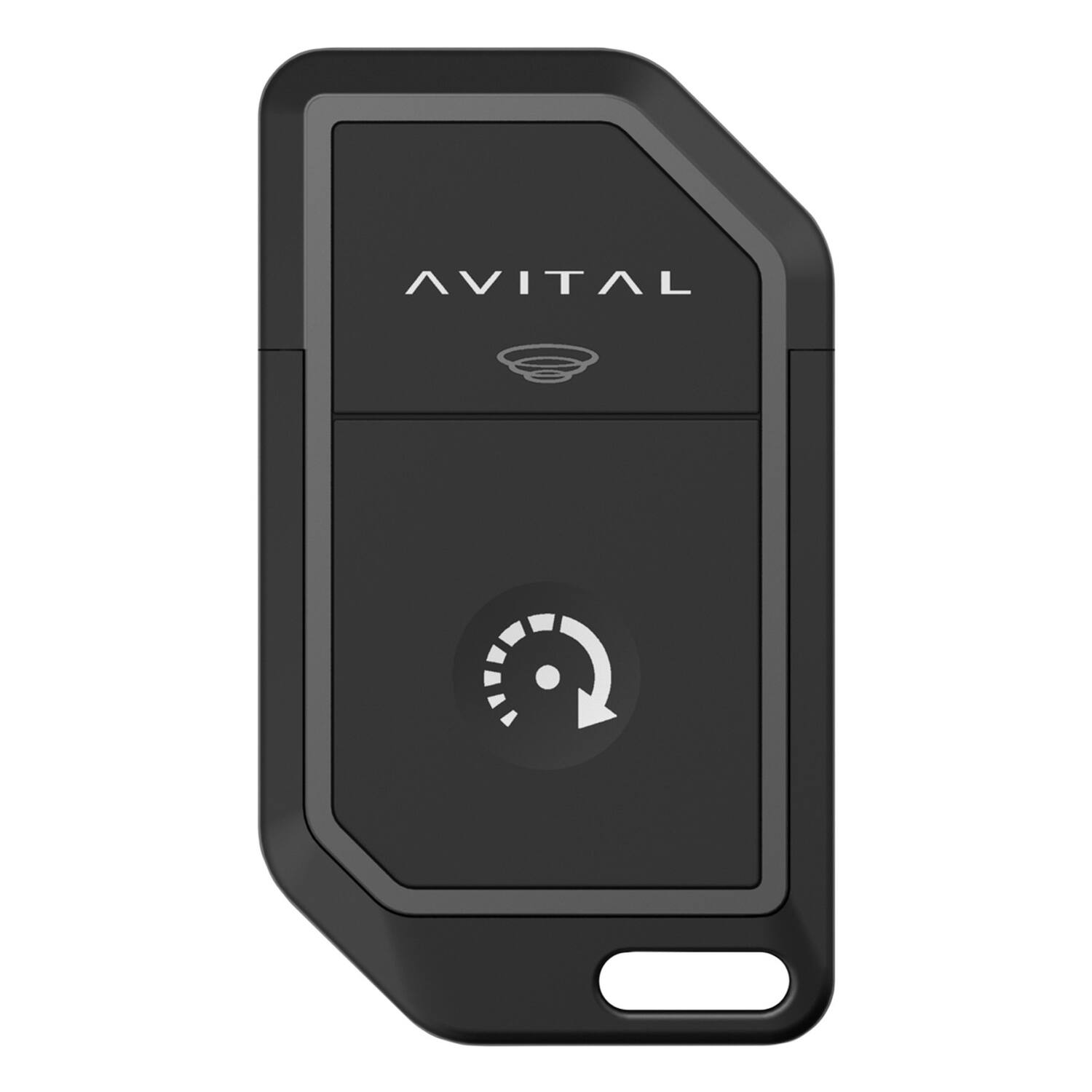 Left. AVITAL - D9817L 2-Way 1-Button Remote and 1-Way 1-Button Remote 1-Mile Range for DS3/DS3+ RF Models - Onyx Black.