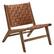 Angle. Modway - Saoirse Leather Wood Accent Lounge Chair by Modway - Walnut Brown.