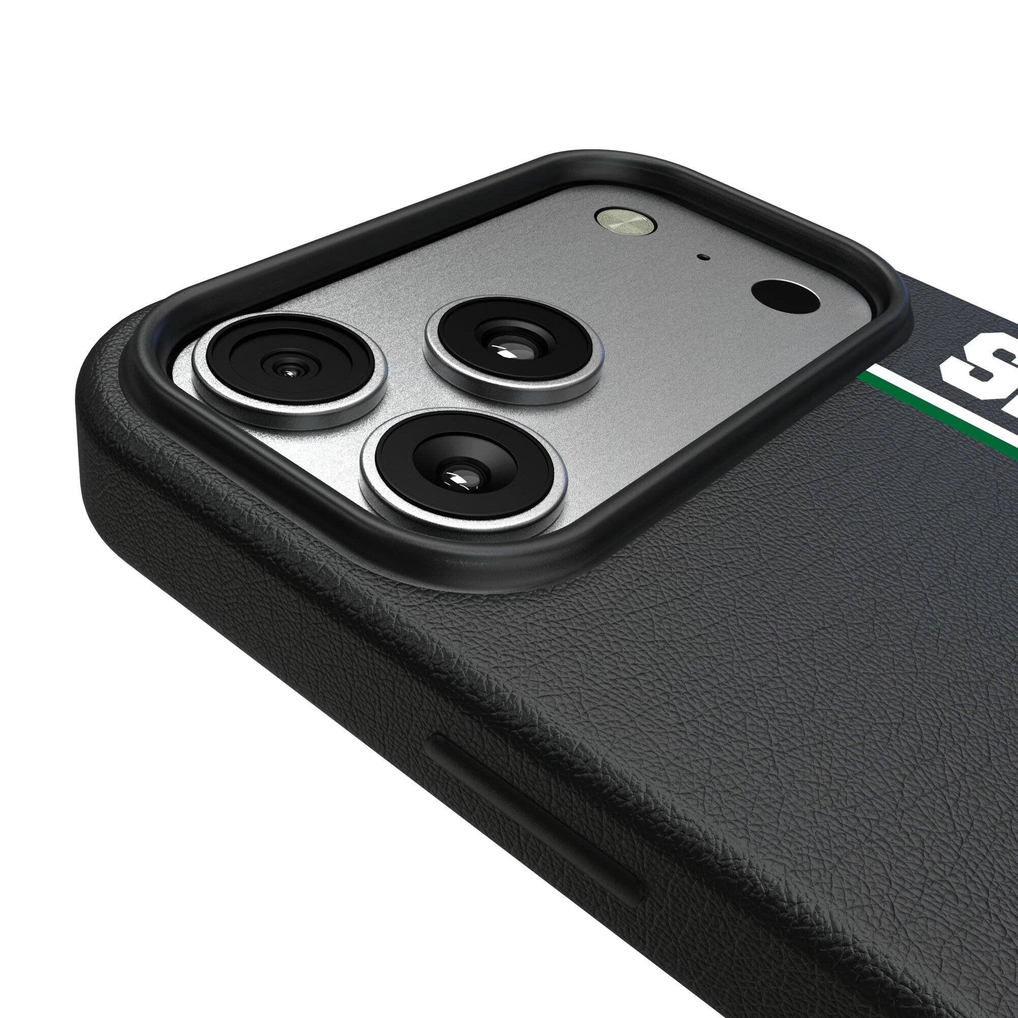 Alt View 2. Keyscaper - Throwback Logo iPhone Magnetic Bump Case - 16 Plus - Black.