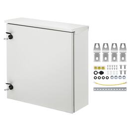 VEVOR - Electrical Enclosure, 24 x 24 x 8 in, NEMA 4 Outdoor Enclosure, IP66 Waterproof & Dustproof Cold-Rolled Carbon Steel - White