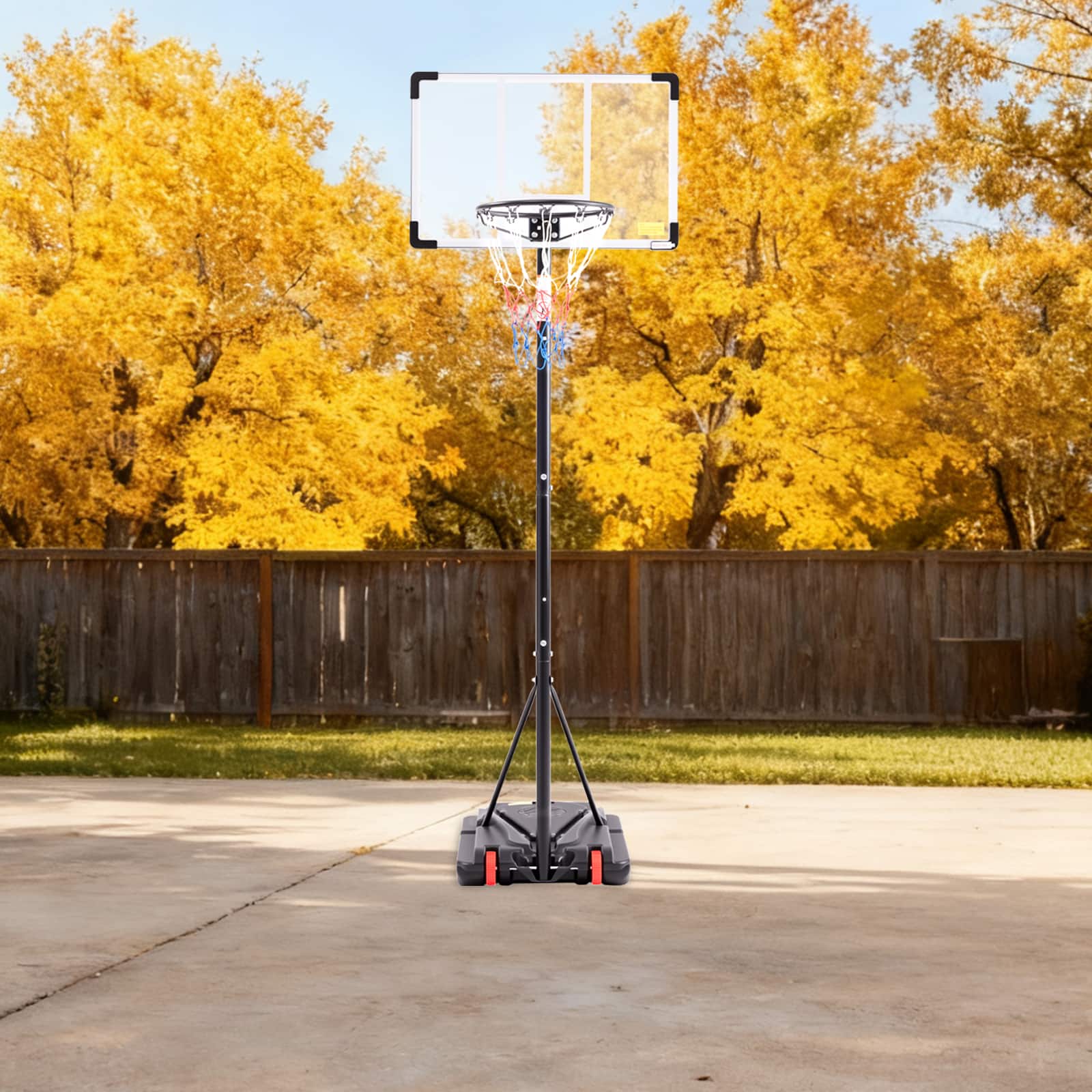 "Anysun - Outdoor Basketball Hoop - 4.2-10ft Adjustable Height, Portable Goal System, 44"" Shatterproof Backboard - White" price history on PriceWatchPro