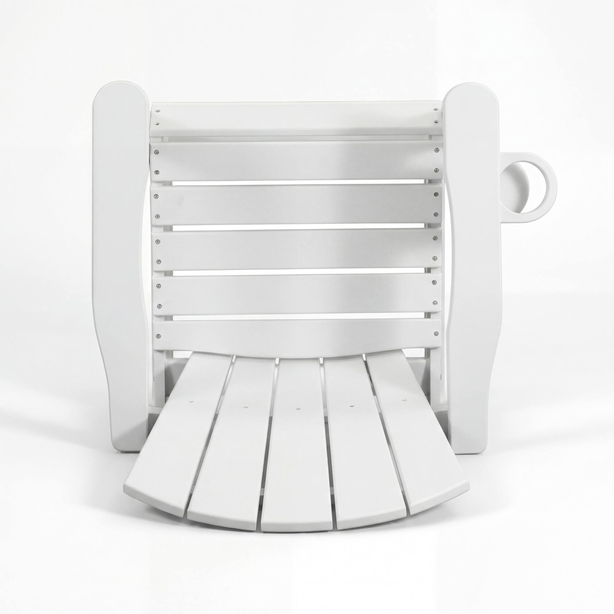 Angle. Boyel Living - HDPE Bar Height Adirondack Chair with Armrests and Cup Holder - White.