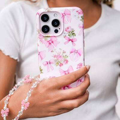 VELVET CAVIAR - Magsafe Case for Apple iPhone 16 - Posie Pink Bow VELVET CAVIAR - Magsafe Case for Apple iPhone 16 - Posie Pink Bow