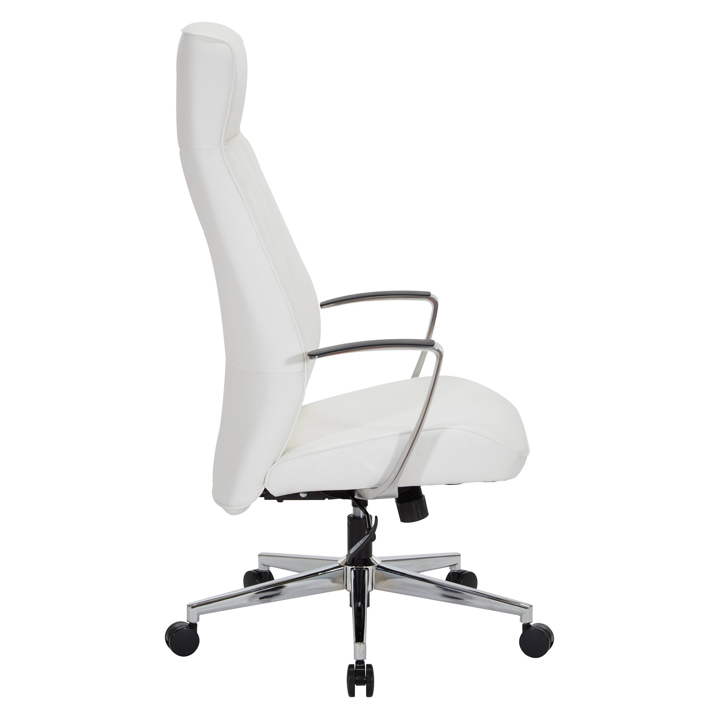 Left. Office Star Products - High Back Office Chair - Dillon Snow Fabric.