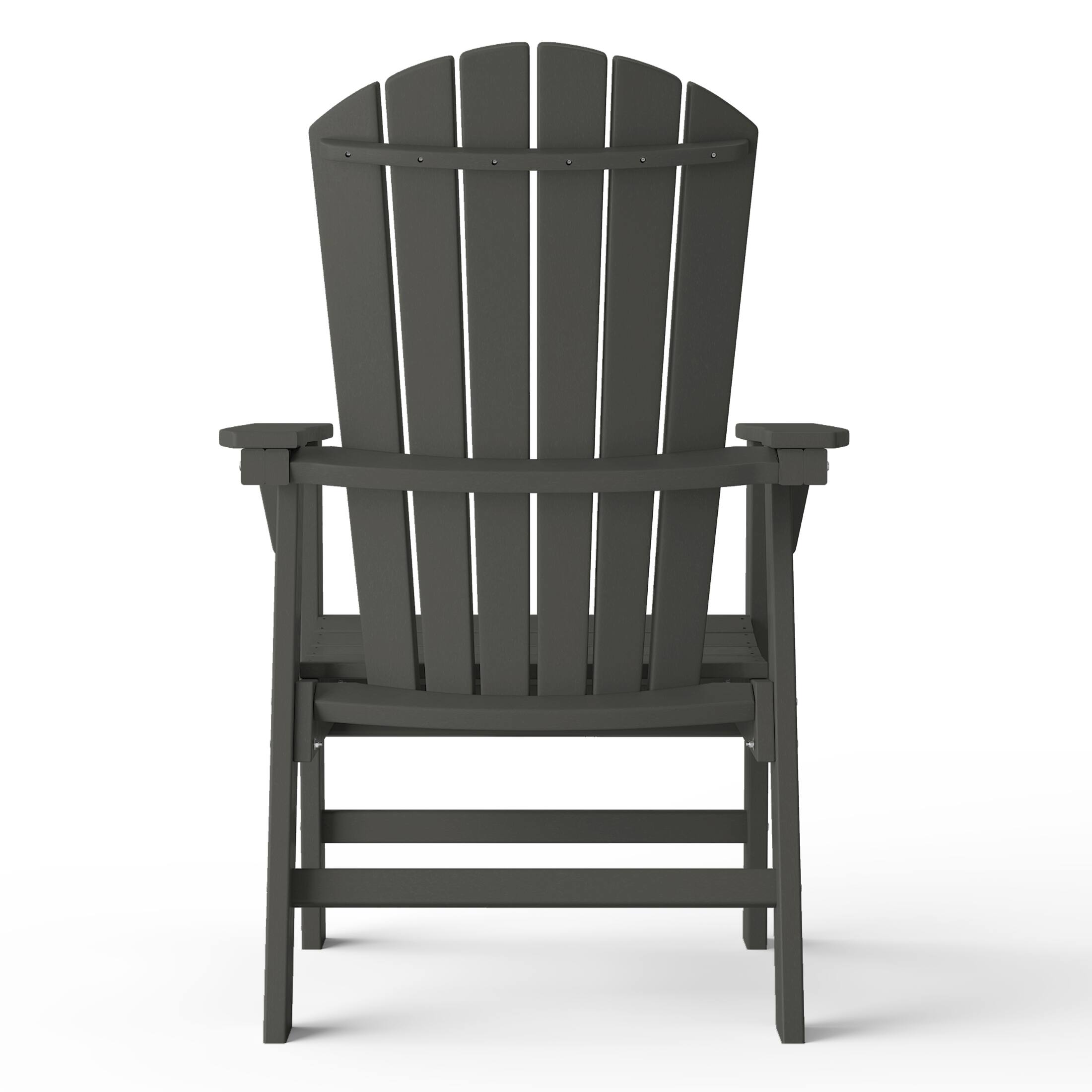 Back. WestinTrends - WestinTrends Dylan Outdoor Patio Shell-back Adirondack Dining Chair Weather Resistant - Gray.